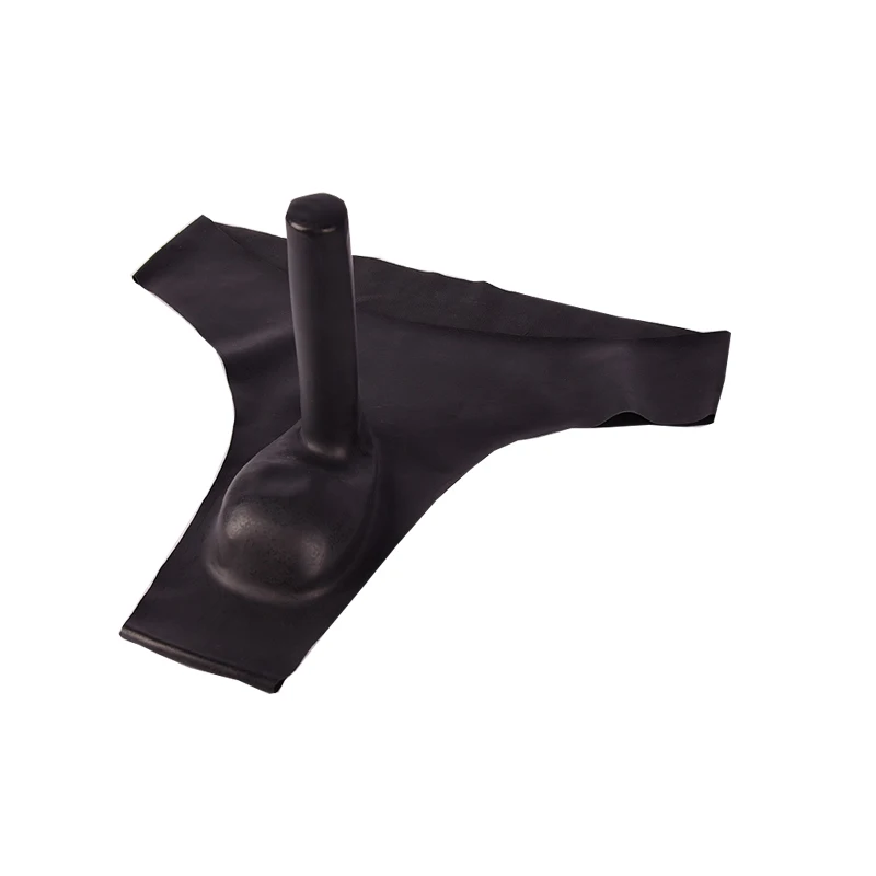 Men Sexy Rubber Latex Shaft Condom Sheath Advanced Briefs Underwear Sex