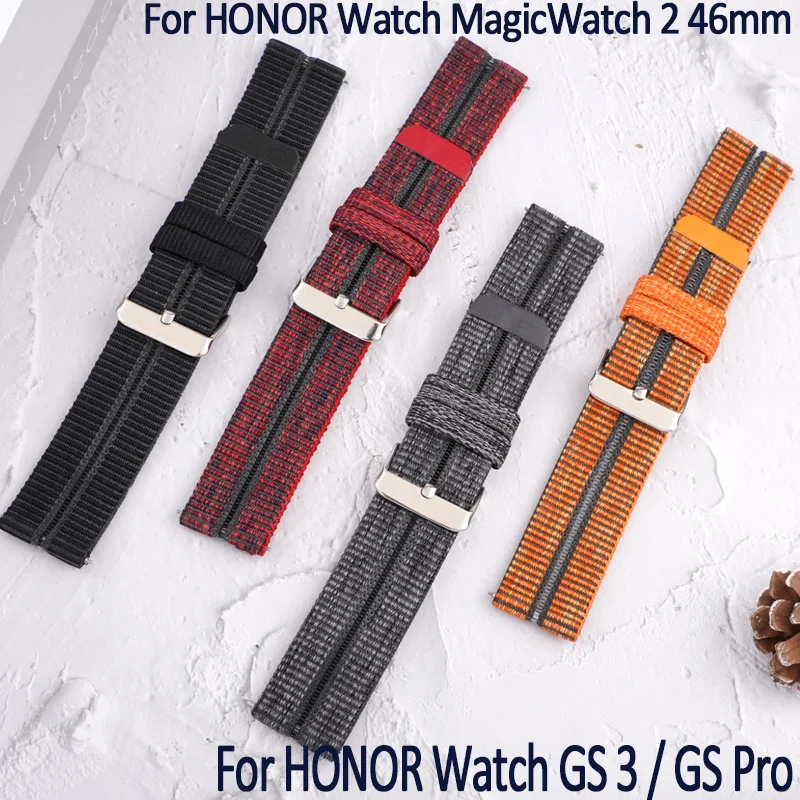 Cinturino Per Honor Watch Gs 3 / Gs Pro / Magicwatch 2 46Mm Nuovo Cinturino In Nylon Cinturino Cinturino Muslimex Correa Accessori