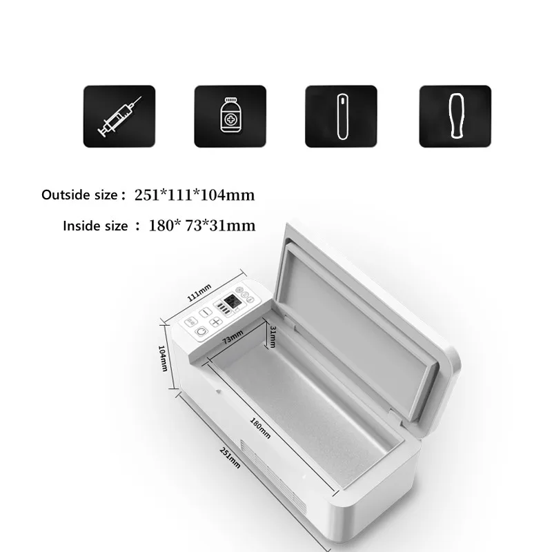 Insulin Car Refrigerator Medicine Cold Box Portable Mini Refrigeration Intelligent Constant Temperature Rechargeable HomeOutdoor