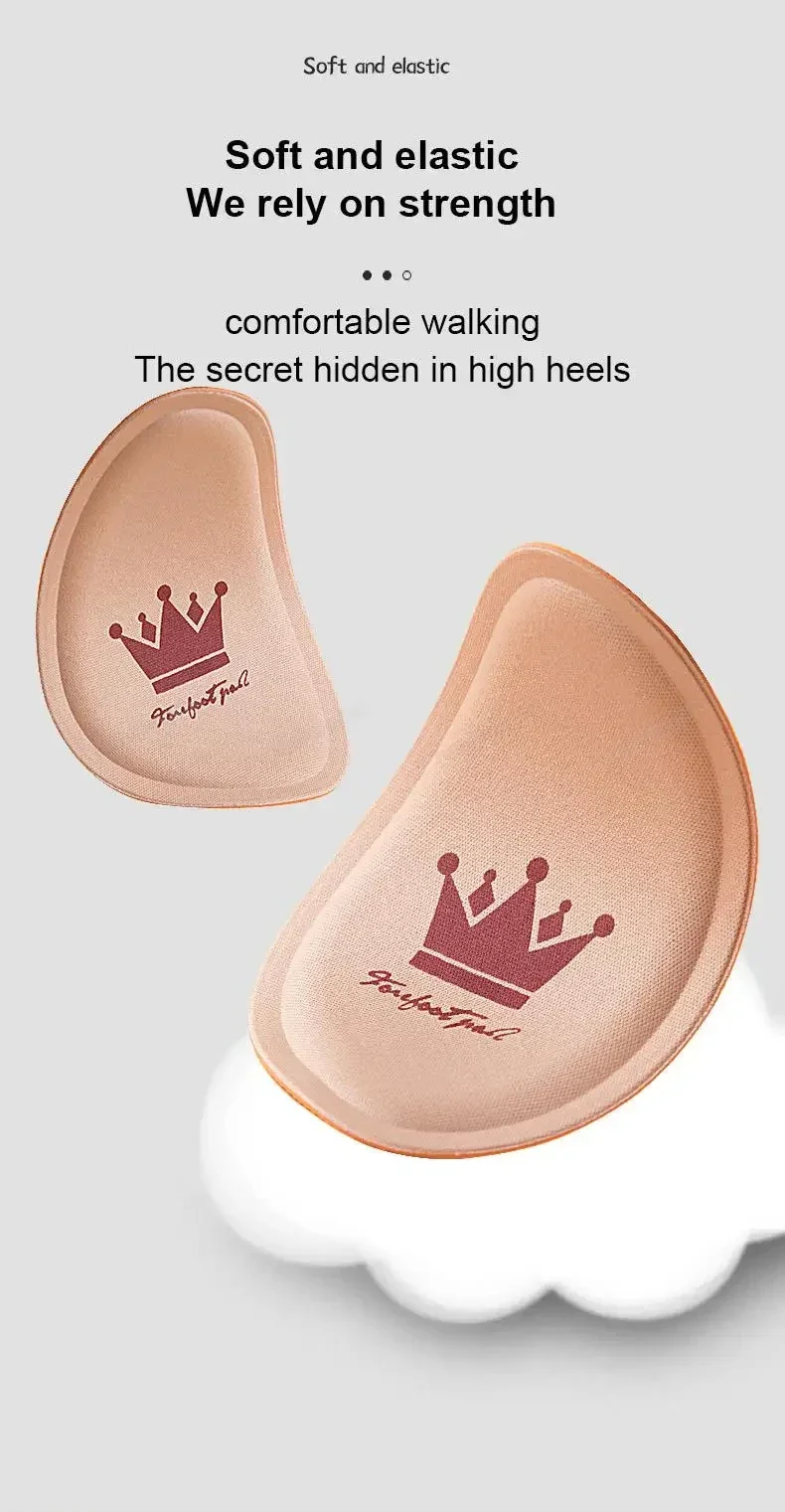 2/4/6Pcs Vorfuß Pads frauen Halbe Einlegesohle Einstellbare Größe Einlegesohle Bequeme Fuß Pflege Produkte high Heels Anti-slip Kissen – Detail 7