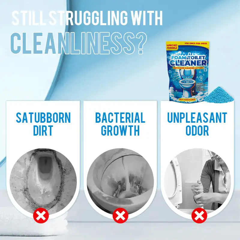 Foam Toilet Bowl Cleaning Powder Toilet Toilet Cleaner Stubborn Limescale Cleansing Powder Household Deodorization Cleaning