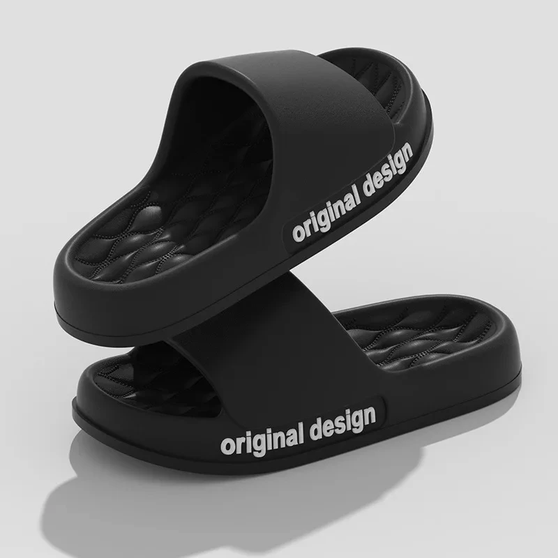 

Bebealy Letter Women Slippers House Shower Bathroom Shoes EVA Beach Slides Fashion Soft Cloud Slippers 2024 Summer Women Sandals