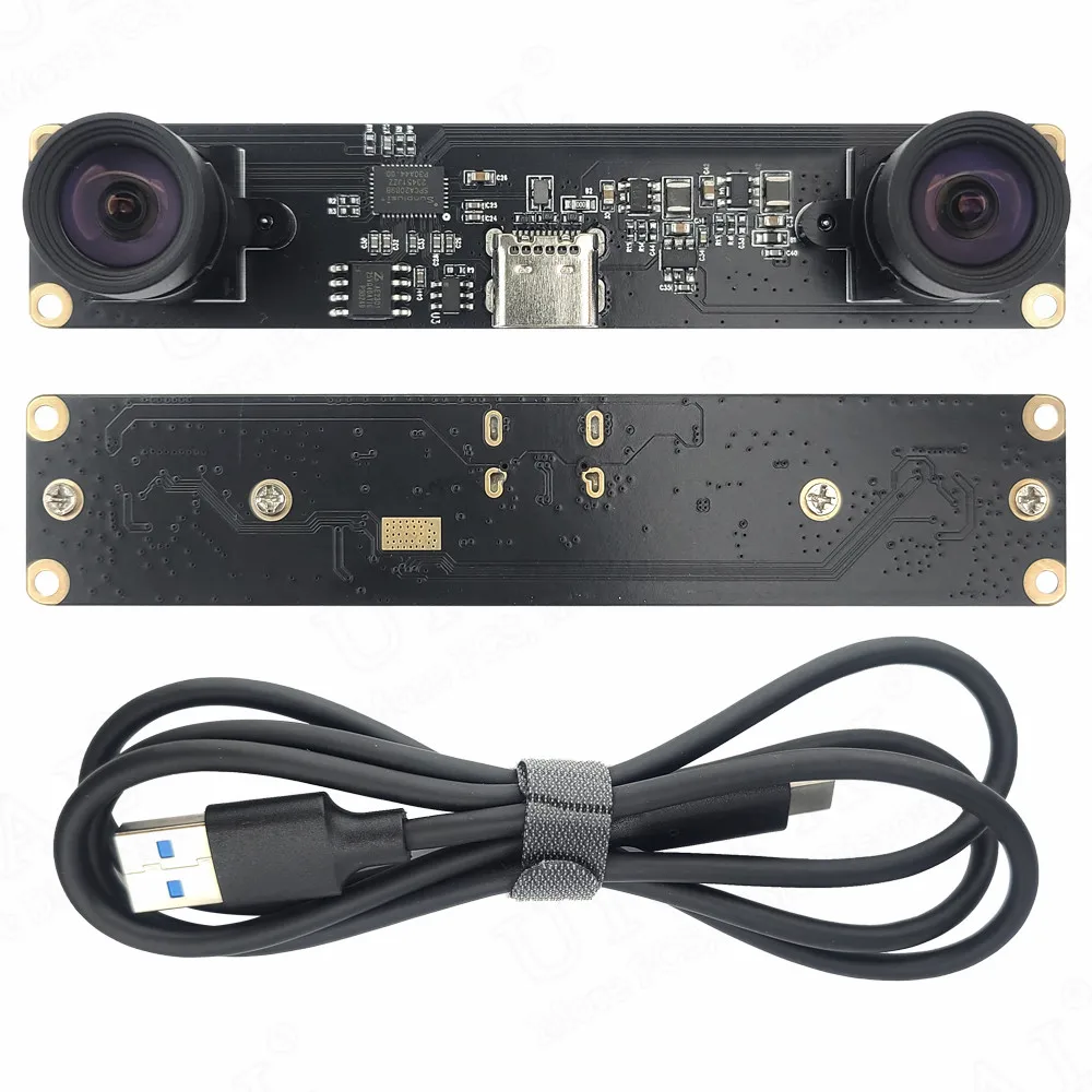 Binokulares USB-Kamera modul einstellbares Doppel objektiv 1296 Grad 732*2,0 1mp USB für Win H62 Zoll Sensoren mit 1m Kabel