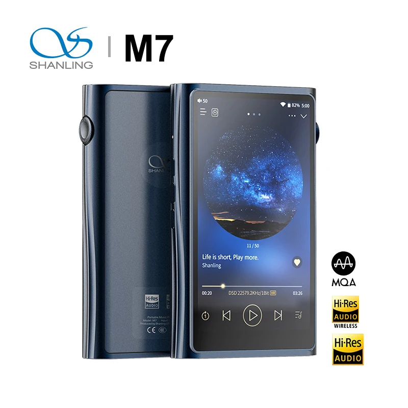 

SHANLING M7 Android Bluetooth Portable Music Player MP3 Headphone Amplifier ESS ES9038PRO DAC chip MQA 16X DSD512 PCM 32/768