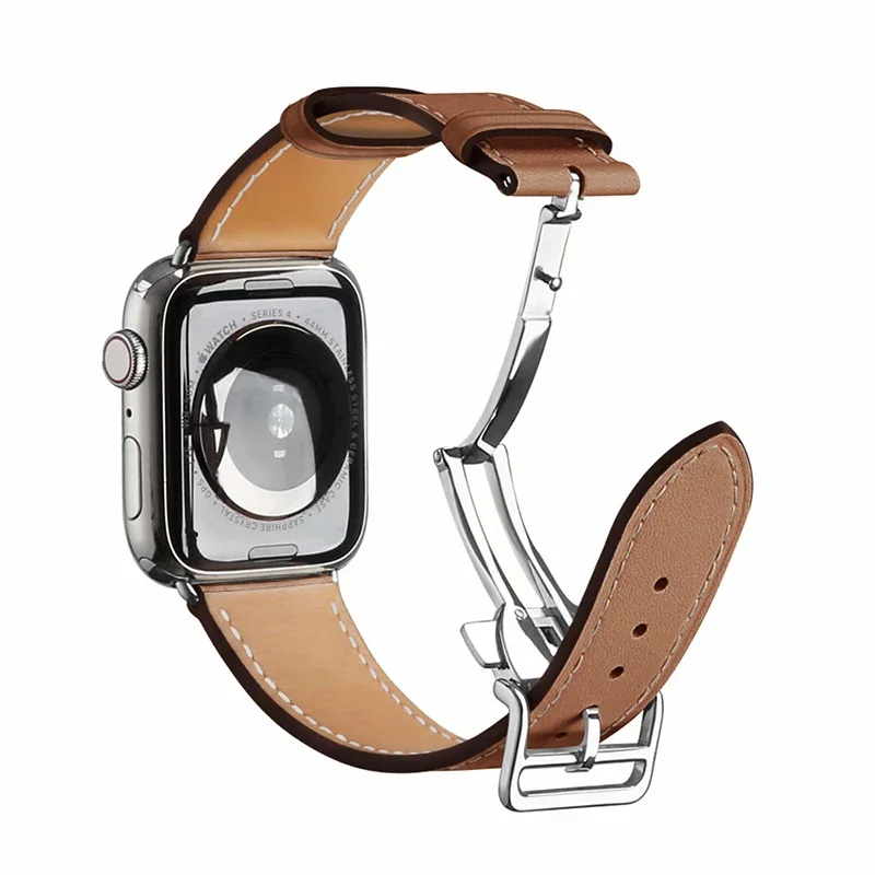 Premium Genuine Leather Watch Strap - Elegant Wristband