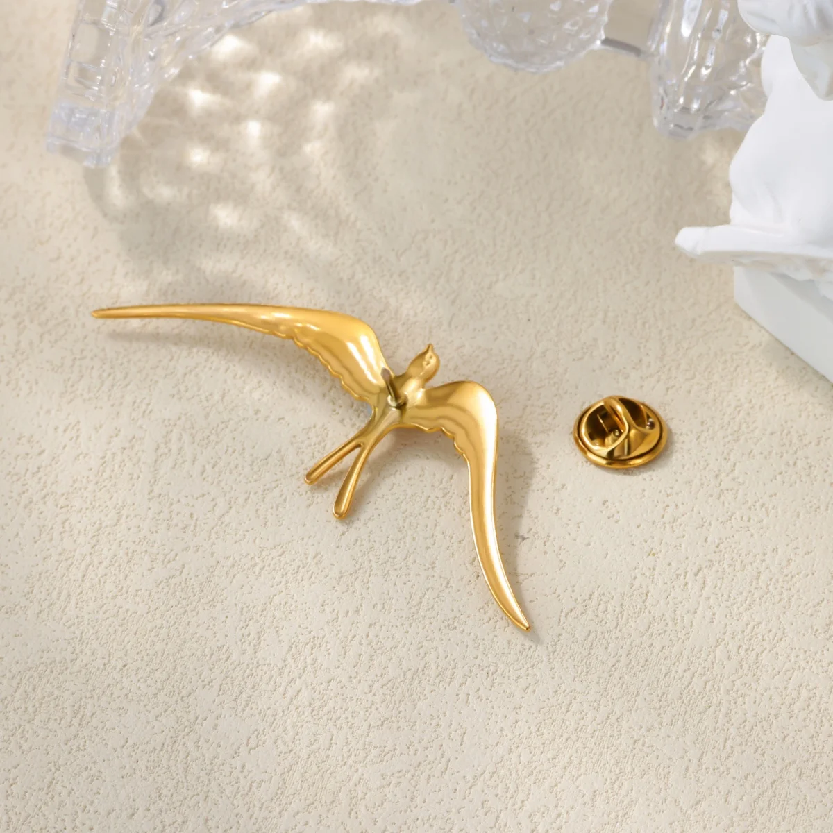 Stainless Steel Brooch Nameplate Pins Women Men