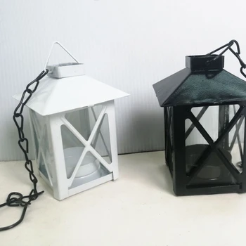 Retro Wrought Iron Candle Holder Hanging Lantern Decorative Candlestick for Home Wedding Party Decoration Metal Candles Holders