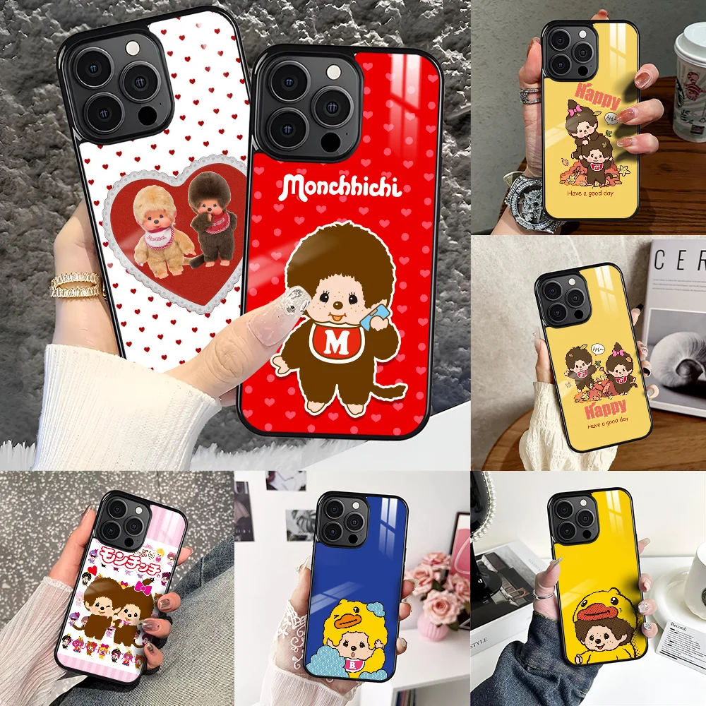 Cute Cartoon M-Monchhichi Phone Case For iPhone 16 15 14 13 12 11