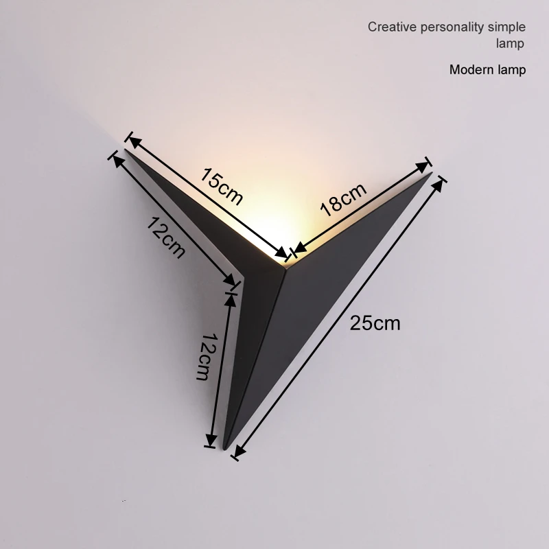 Modern minimalist triangle shape LED Wall Lamps Nordic style Indoor Wall Lamps Living Room Lights 3W AC85-265V Simple Lighting wall lights interior