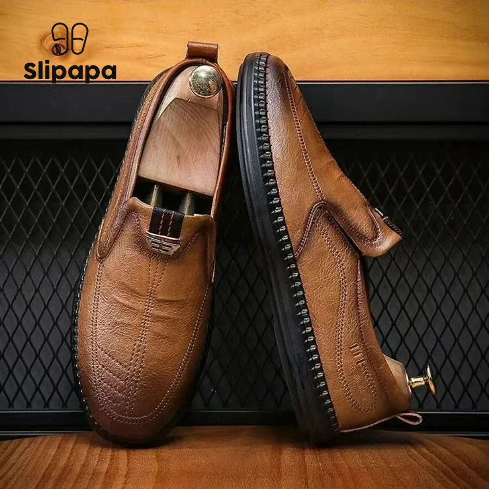 Merrell Hombre Mocasines Planos De Cuero Vintage Zapatillas