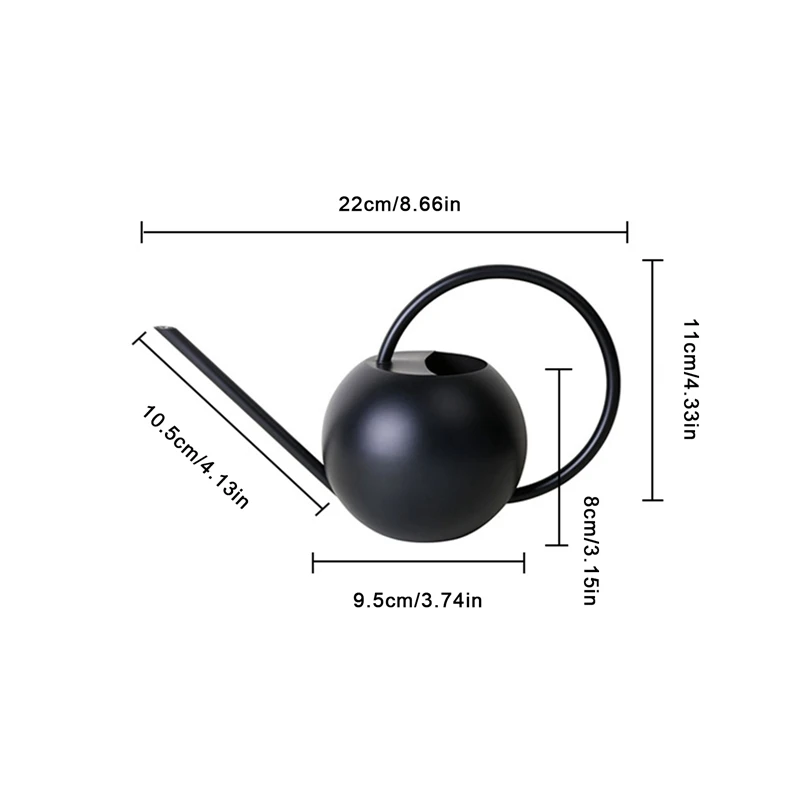 400 ML Stainless Steel Watering Can Small Indoor Plants Mini Watering Can Metal Long Spout
