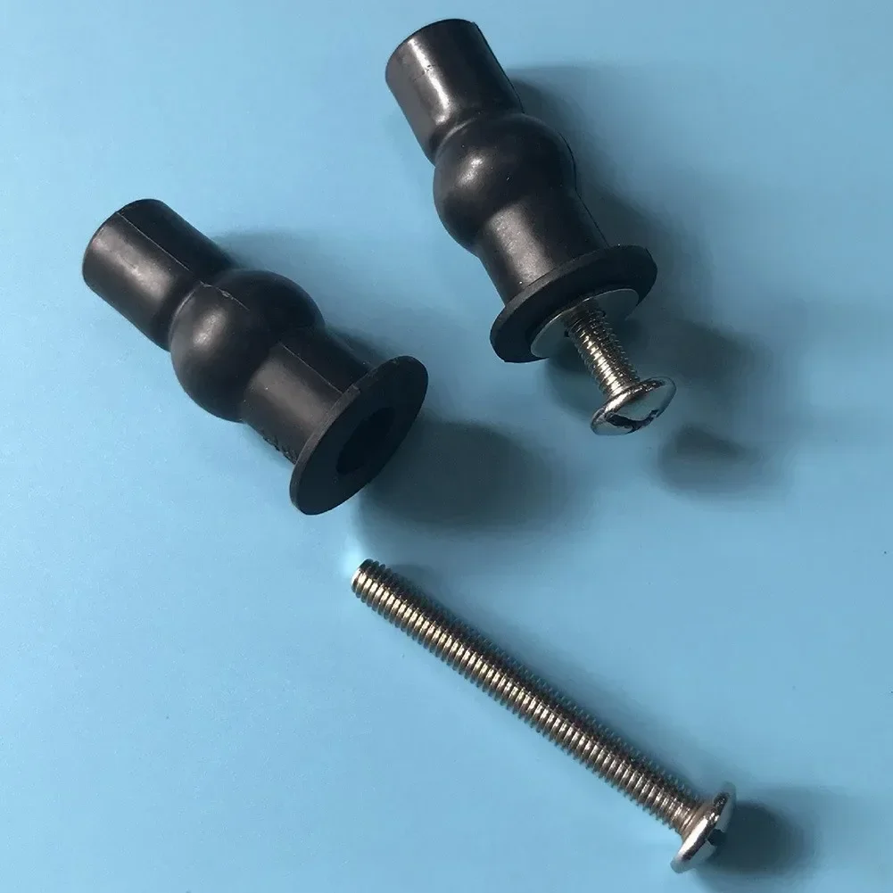 2pcs/set Toilet Seat Expansion Screws Hinge Rubber Top Nut Fixings WC Blind Hole Bathroom Toilet Lid Universal Fixing Nut