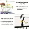 5pcs Heavy-duty Folding Clothes Hanger Combination Set, Multi-layer Space-saving Clothes Hanger Hooks, Hanging Clothes Storage 5