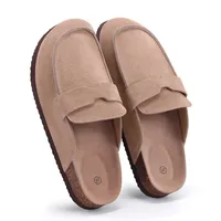 Evshine sabots en daim à la mode pour femmes, Mules d'intérieur et d'extérieur, sabots en liège, pantoufles pour hommes, chaussures de pomme de terre avec Support d'arc 1