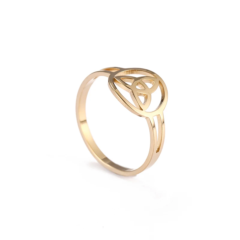 Witch's Irish Knot Ring für Frauen Edelstahl Irland Keltische hohle Fingerringe Neue Hexerei Amulett Schmuck Geburtstagsgeschenk – Detail 27