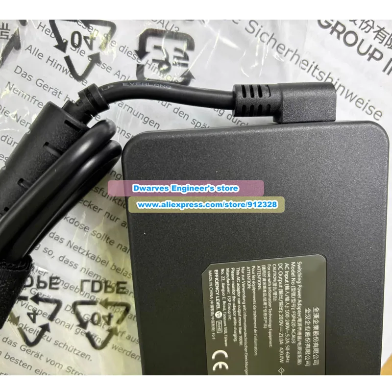 FSP420-ACAU3 AC 어댑터 20V 21A 420W MECHREVO Dragon 16K Aurora X Yaoshi 16 Ultra 게이밍 노트북 충전기용