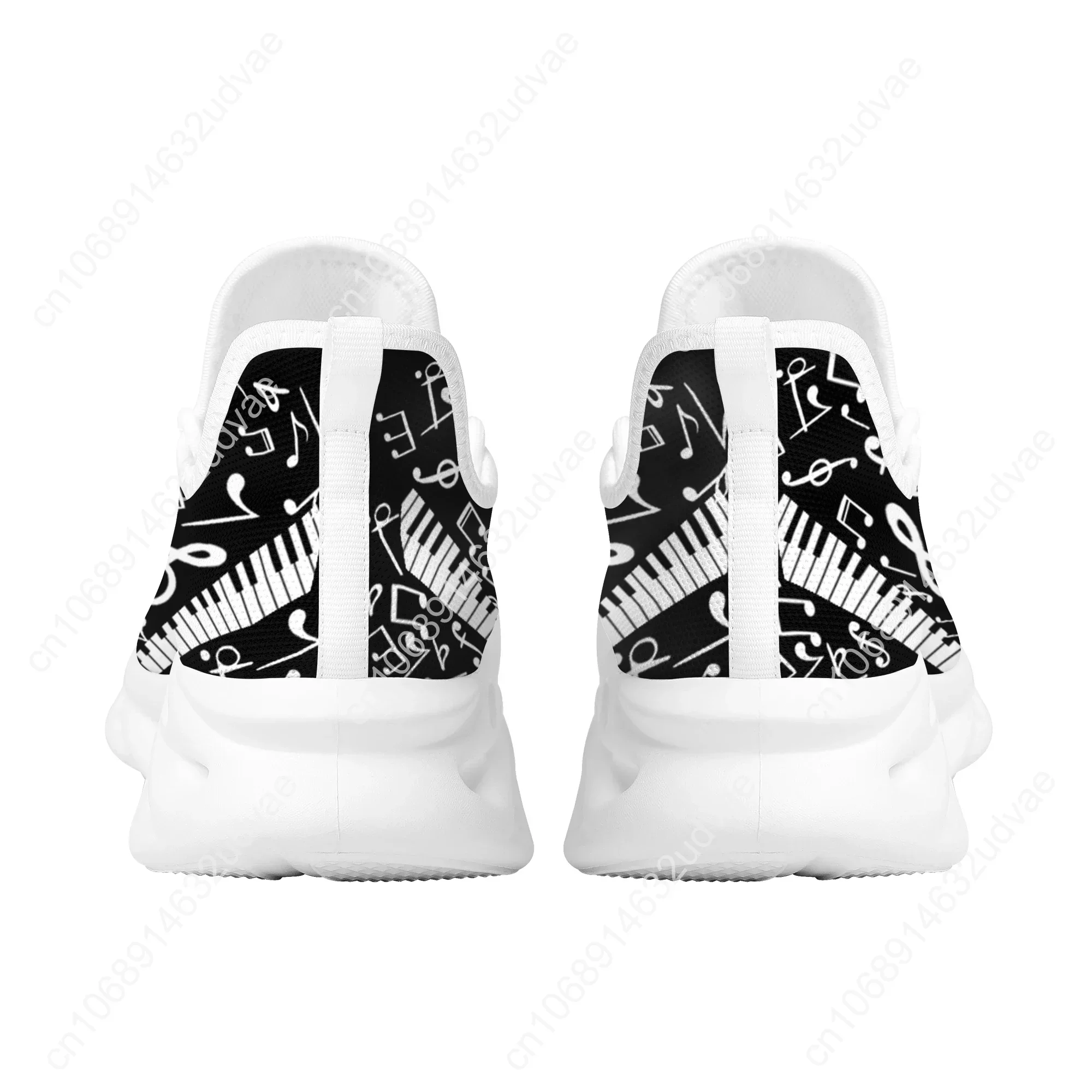 Novelty Musical Notes Keyboard Kinnted Anti Skid Shoes Absorbing Light Lace Up Shoes Tennis Shoes Platform Shoe