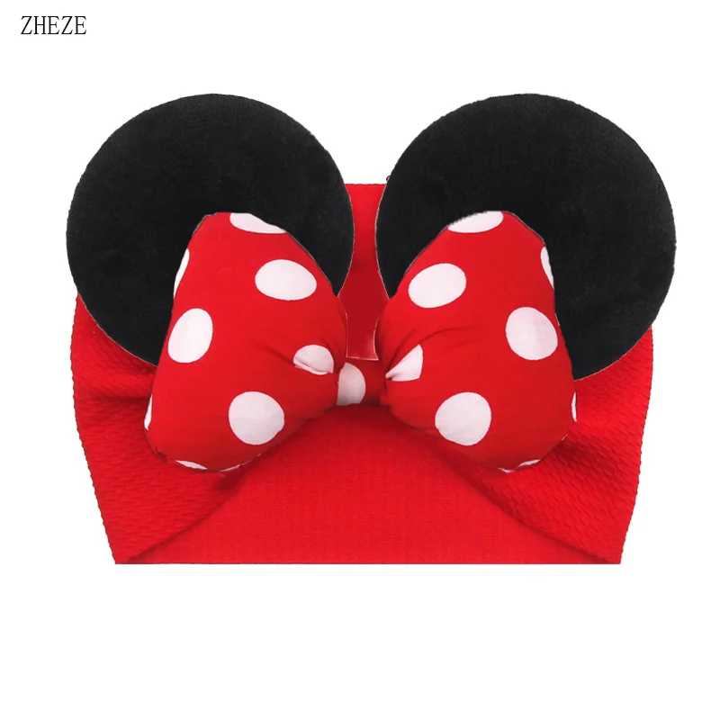 2024 neue Design Maus Ohren Headwrap Für Baby Herbst Winter Mädchen Pailletten Bogen Stirnband Turban Weihnachten Party DIY Haar Zubehör – Detail 16