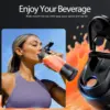 Portable Blender Cordless Self-Cleaning Mini Blender with Lid Silent Mini Travel Blender with Stainless Steel Blades USB Charge 5