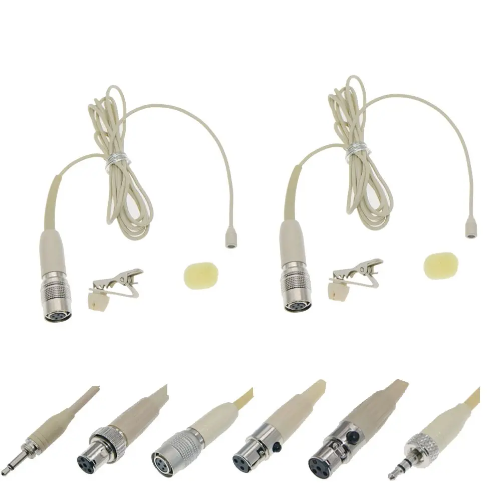 Петличный микрофон WCB2D Для Shure 4-Pin Mini Sennheiser G2 G3 G4 AKG 3Pin TA3F MiPro, звуковая система BeltPack