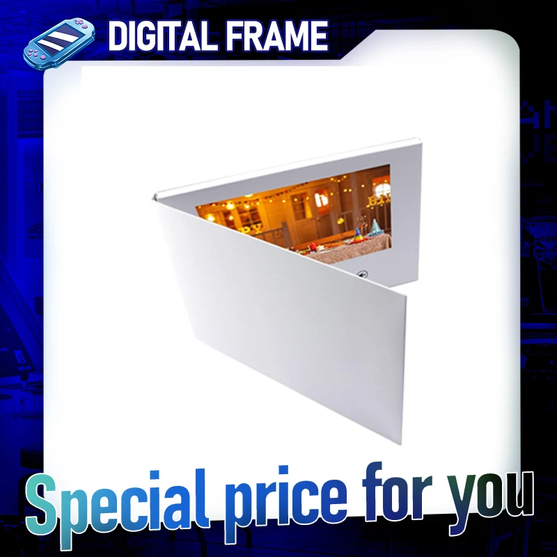 7 inch Digital frame Birthday Video Book Card 4GB Lcd Invitation Gift Music Greeting Card Upload Videos Photos Wedding Invite