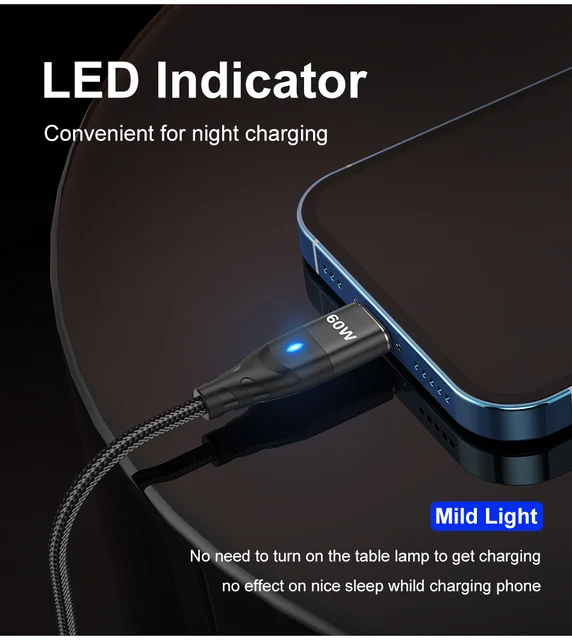 Cavo Magnetico 6 In 1 Ricarica Rapida 60W - Da USB-C A 3 Tipi Di Connettori, Reversibile E Robusto