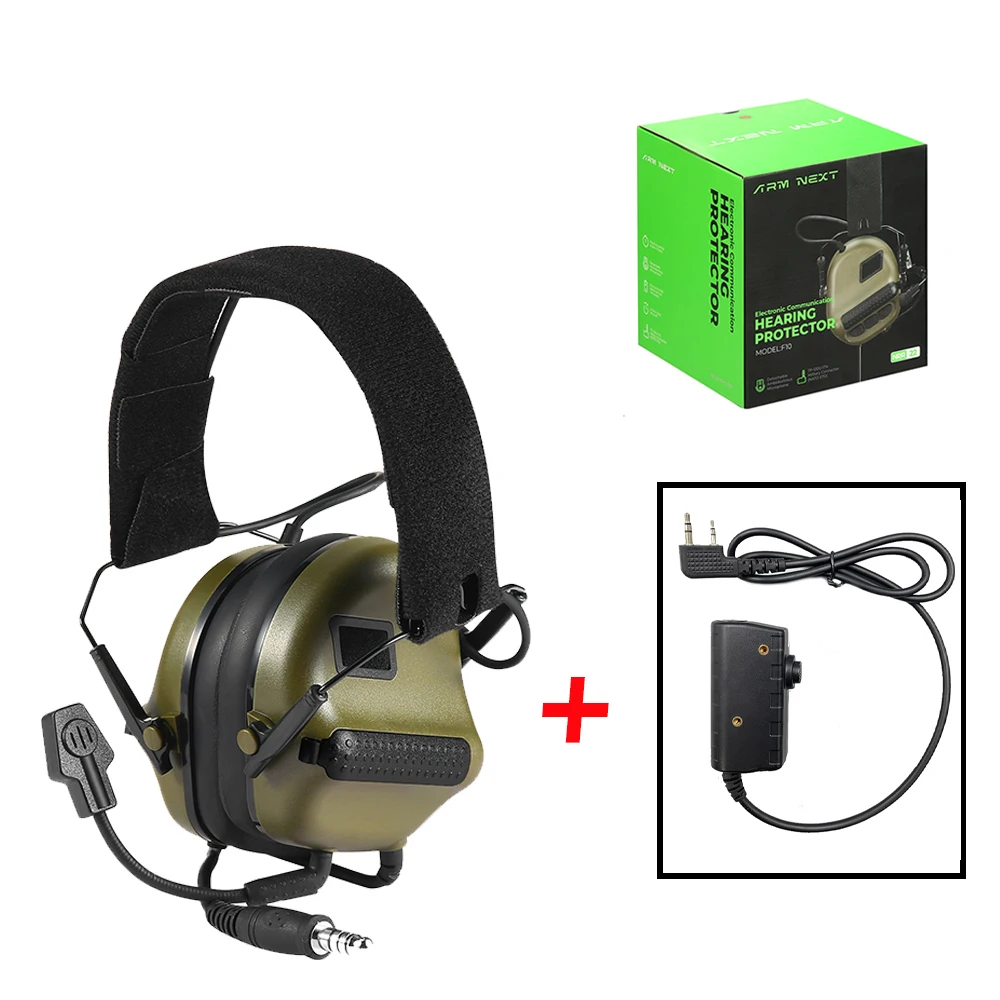 

ARM NEXT Tactical Headset & PTT Adapter Set Suitable for Baofeng Radio Communication Shooting Noise Clearance