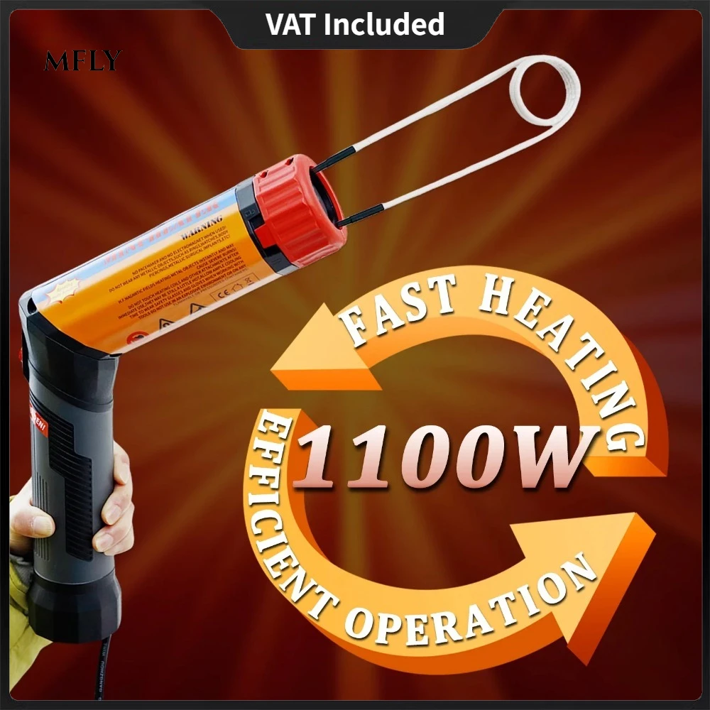 Nouveau chauffage à Induction magnétique rotatif 1100W, outil de réparation automobile Portable, chauffage à vis et écrou avec 8 bobines, 110V/220V en option