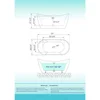 59" Freestanding Bathtub with Bathtub Spa Pillow，Contemporary Soaking Tub with Matte Black Overflow and Drain，luxury Bathtub 6