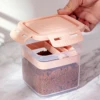 WORTHBUY Brown Sugar Storage Container Airtight Sugar Saver Plastic Sealed Sugar Storage Box With Spoon Food Storage Jar Tank 5