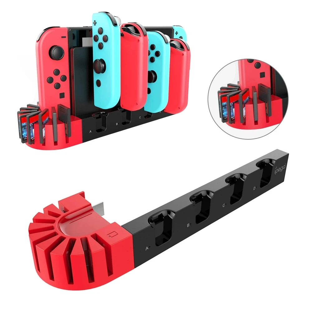 2022 Nuovo Per Nintend Switch Joycon Charger Controller A 4 Porte Dock Station Di Ricarica Per Caricabatterie Porta Switch Con 8 Slot Di Gioco