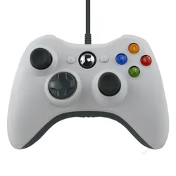 Universal USB Wired Controller Gamepad for PC and Xbox Accessories (White)