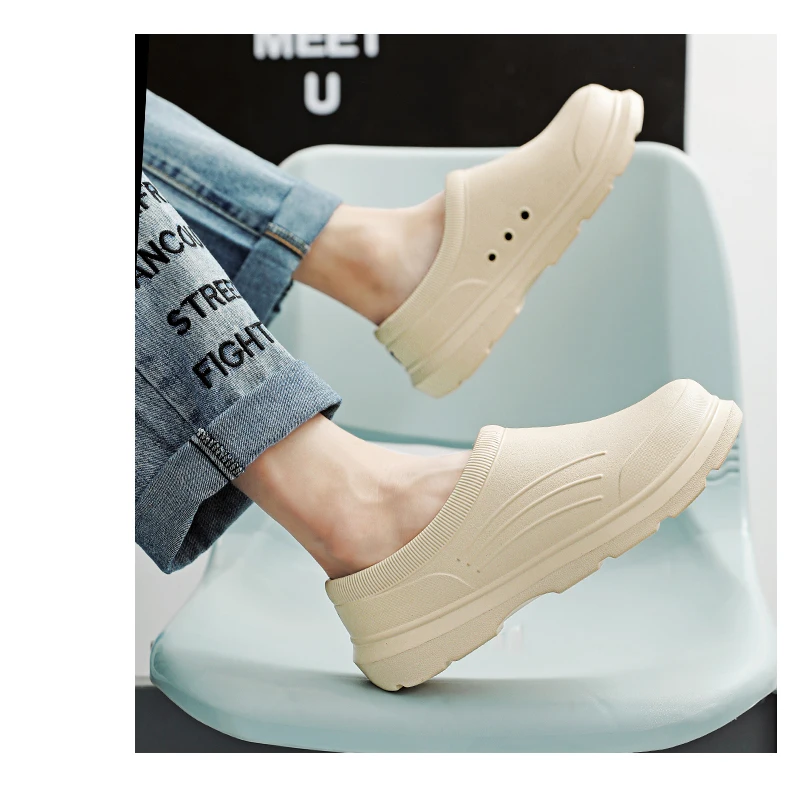 Männer Wassers chuhe Regen Slip auf Eva Garten Hausschuhe Größe 35-46 – Detail 24