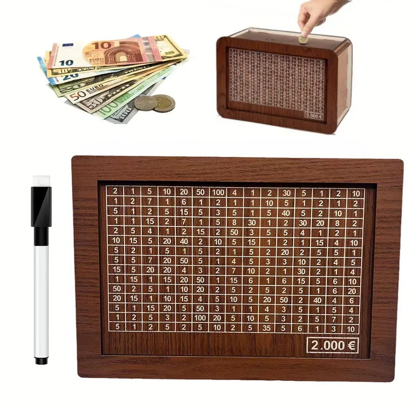 for Japanese Piggy Bank Moneybox Retro 5000 € Savings Box Magic Piggy Bank Money Boxes Money Adults to Save Savings Wooden Banks