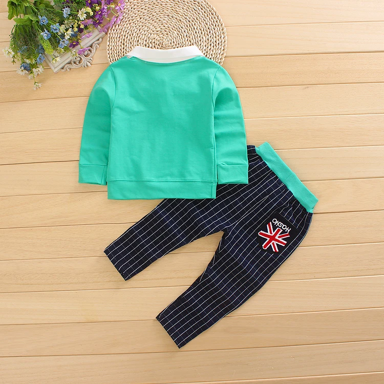 IENENS Autumn Children's Sets Boy Long Sleeves Outfits Clothing Kids Baby Boys Casual Outfit Suits Clothes T-shirt + Trousers