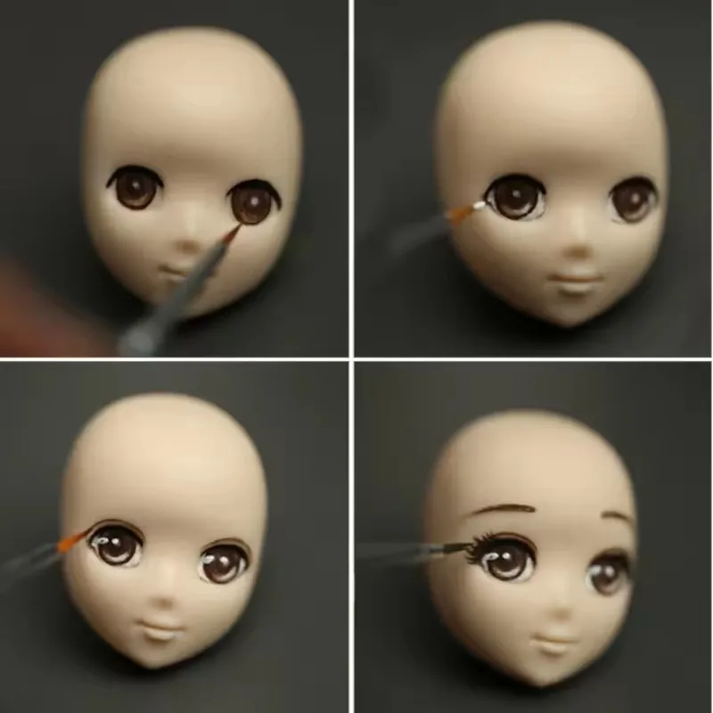 Stampo in silicone 3D per viso e testa di bambola, stampo per gesso, argilla, sapone, cioccolato, fondente, zucchero per artigianato e biscotti