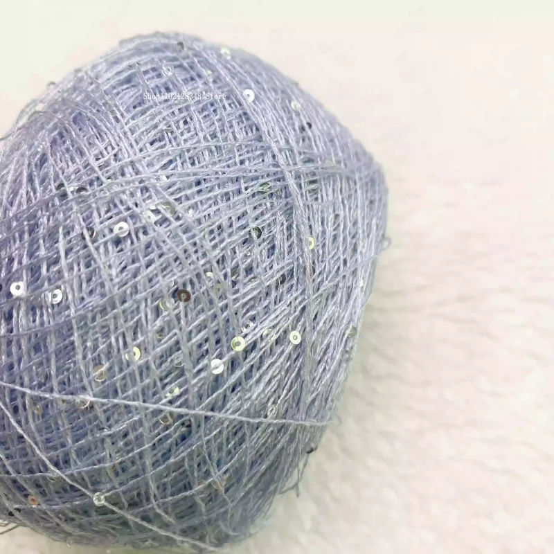 50g/Ball Real Silk Mini Sequin Wire Color Hundred Matching Thread Handmade DIY Knitted Sweater Shawl Hat Hair Clip Materials 6