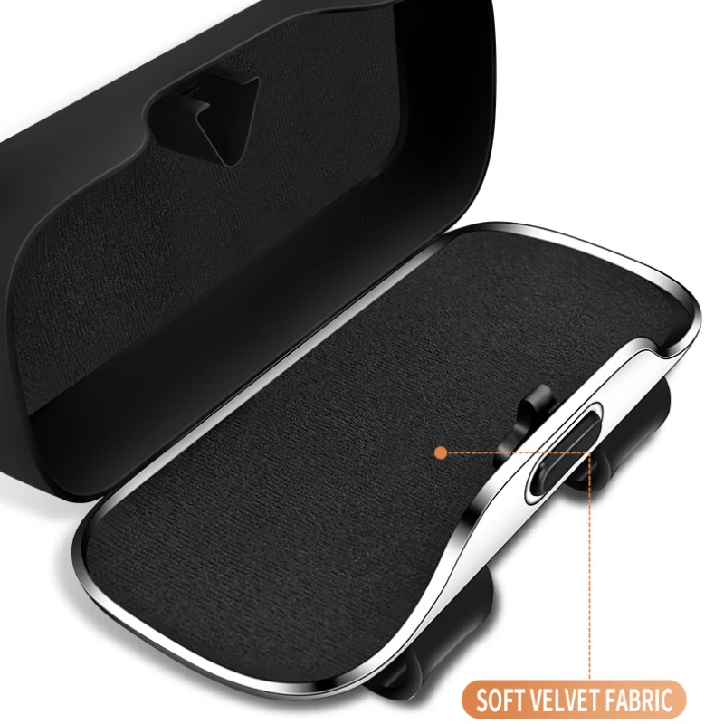 Glasses holder multifunction car portable sunglasses driving eyeglass case sun visor