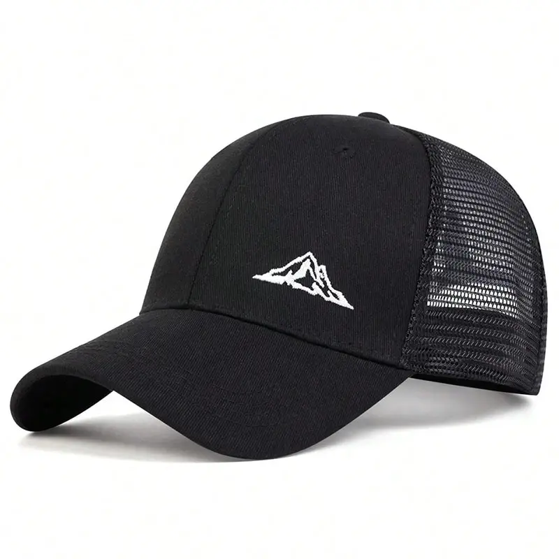 Baseball Caps Unisex Mountain Range Embroidery Net Caps Spring Summer Outdoor Adjustable Hats