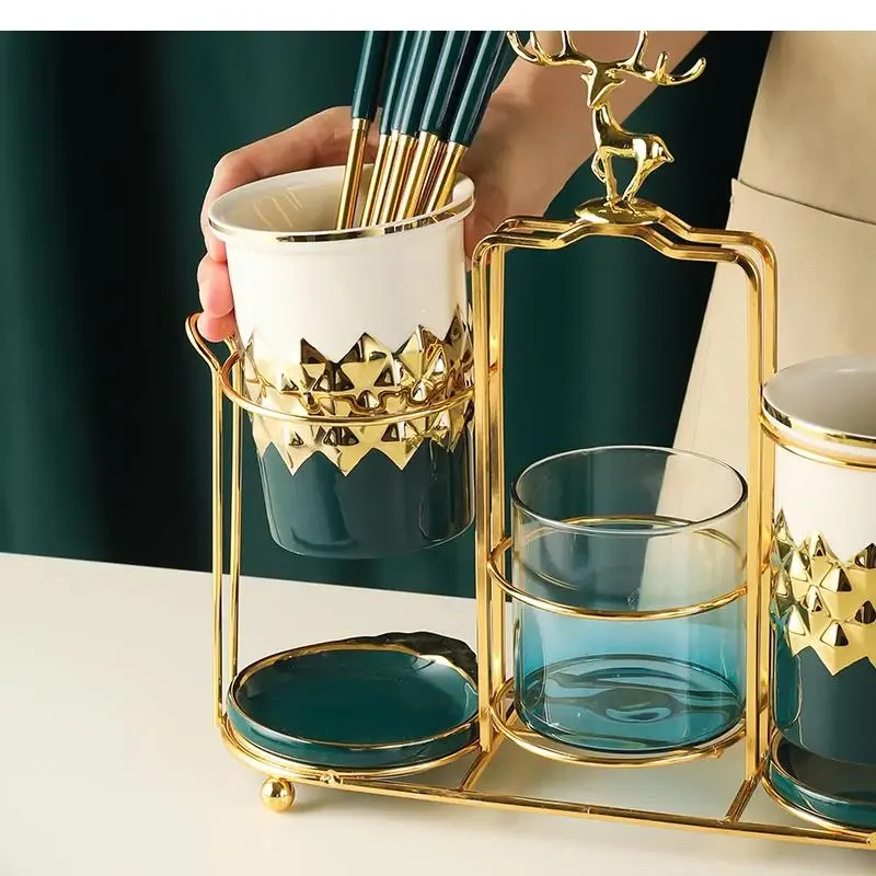 

Drain Holder Light Storage Kitchen Luxury Rack Chopsticks Household Chopstick Knife Spoon Fork