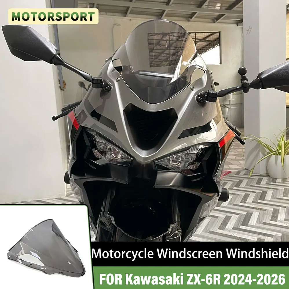 For Kawasaki ninja ZX-6R zx6r ZX6R ZX-6R Motorcycle Windscreen Windshield Wind Deflectors Double Shield Protector