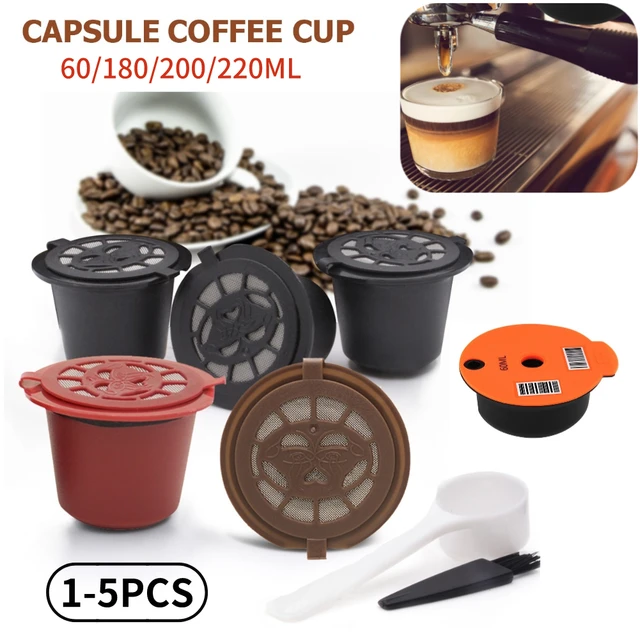 1/4/5Pcs Capsule Nespresso cialde Capsule di caffè ricaricabili tazze  filtro compatibili macchine da caffè Nespresso - AliExpress