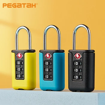TSA Customs Code Lock for Travel Luggage Password Changeable black Lock Contrast Design Padlock 3 Digit Combination Lock 1