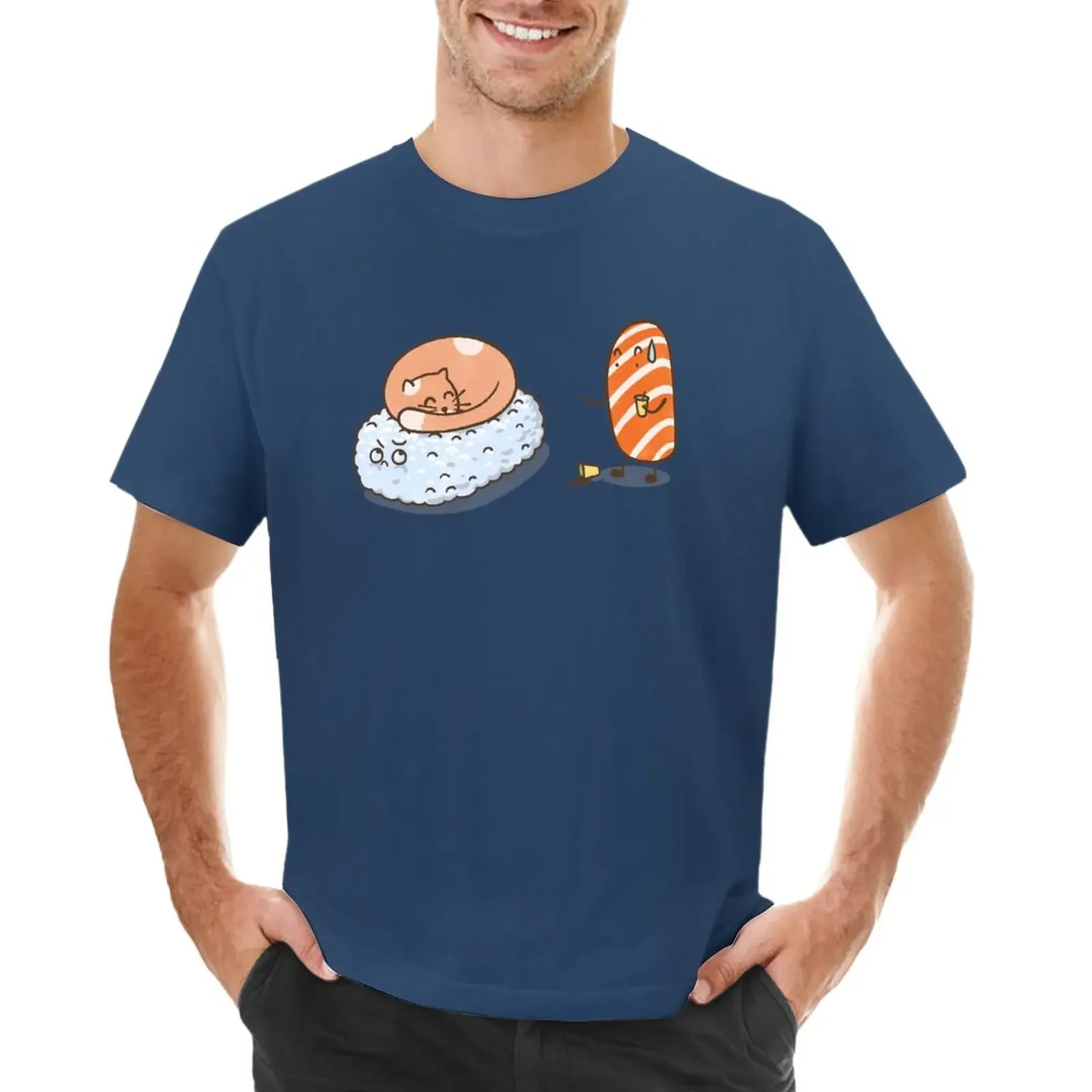 

sushi cat T-Shirt plus size tops quick drying fruit of the loom mens t shirts