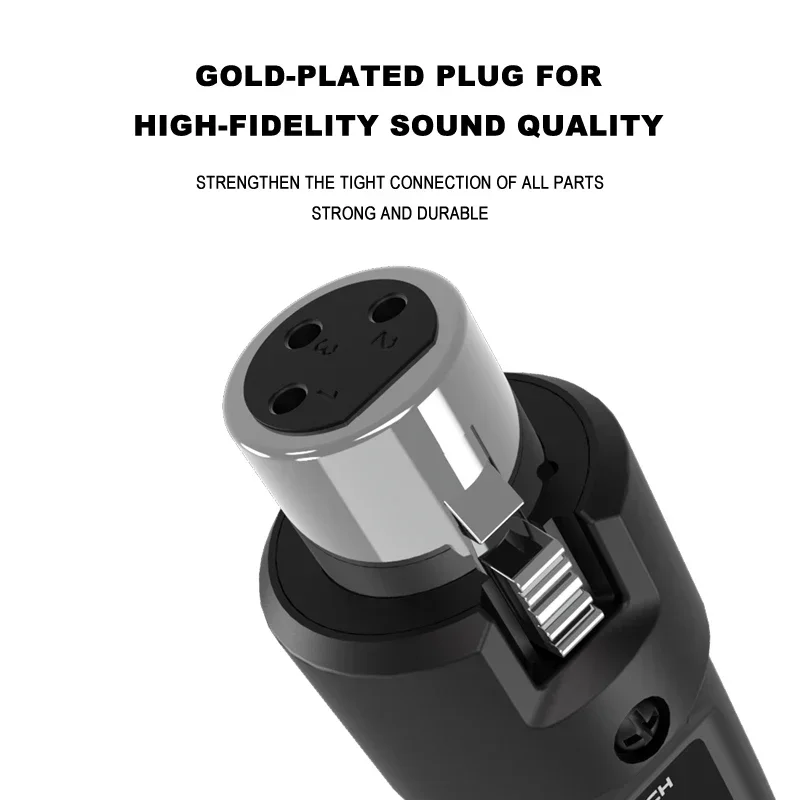 VIKEFON New Wireless Microphone System UHF Wireless XLR Transmitter and Receiver for Dynamic Microphones Audio Mixers PA Systems