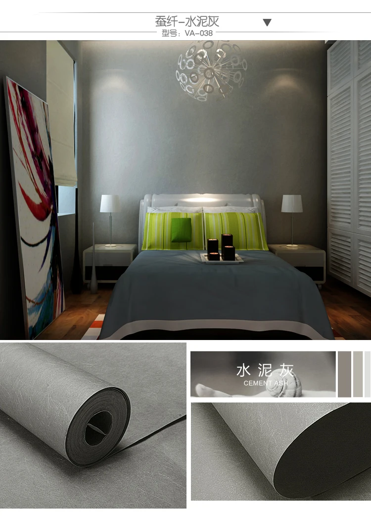 Wall Covering Wallpaper Contemporary Non-woven Solid Wallpaper For Bedroom Living Room