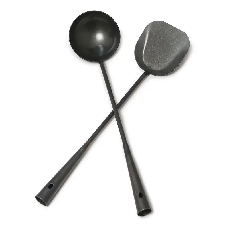 

Chinese Chef Frying Pan Spoon Shovel Hand Shovel Iron Spoon Healthy Uncoated Spoon Set Pot Iron Pot