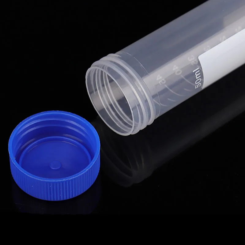 10pcs 50 Ml Plastic Screw Cap Sharp-bottom Centrifuge Tube with Scale Independent Centrifuge Tube Laboratory Accessories centrifuge tube