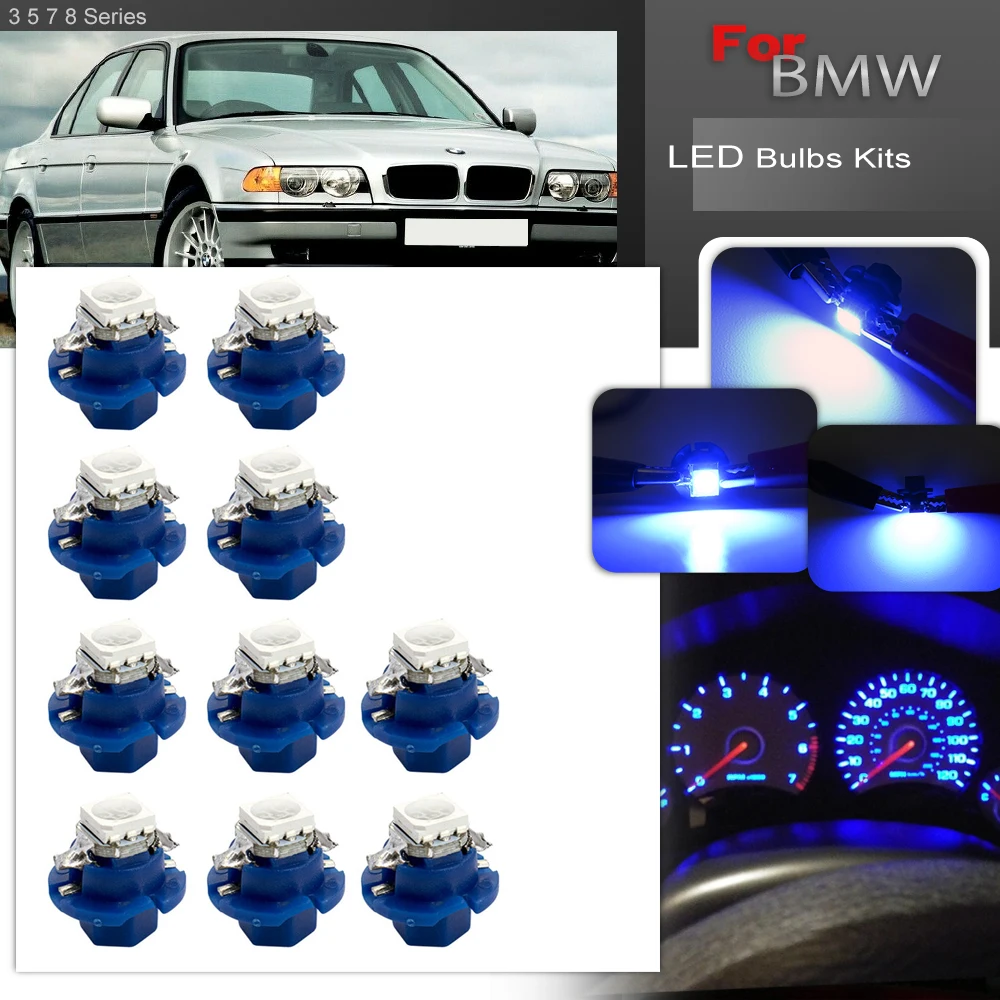 

For BMW 3 5 7 8 Series E36 E34 E39 E32 E38 E31 Z1 Z3 X5 E53 Led Car Gauge Speed Dash Bulbs Instrument Panel Cluster Light