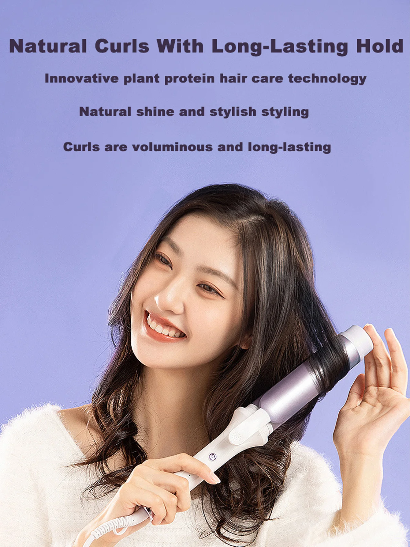 Negative Ion Curling Wand 40mm Large Volume Hair Harmless Long Lasting Styling Wave Bangs Large Perm Wand